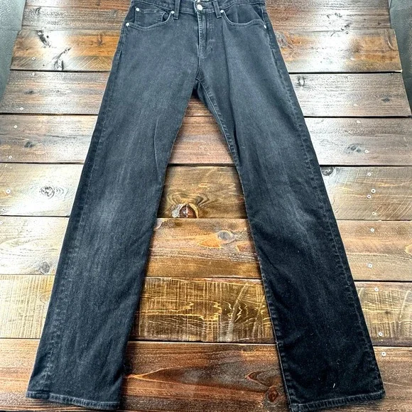 7 For All Mankind Austyn Airweft Jeans Straight Stretch Black Sz 30 (Actual 32") - Picture 2 of 11